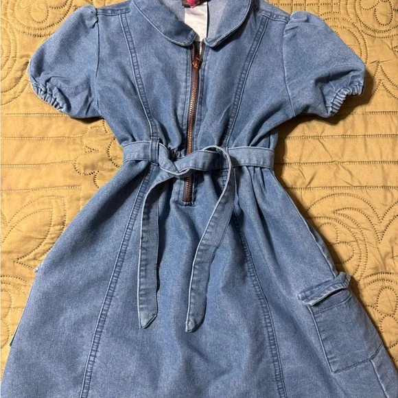 Vince Camuto | Dresses | Denim Blue Dress With Belt | Poshmark